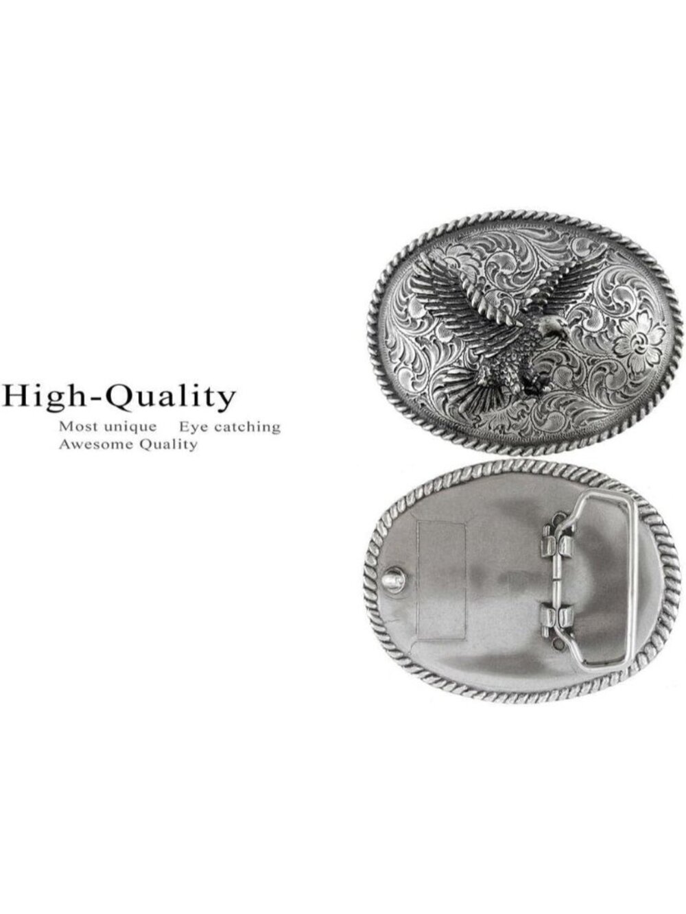 Unisex Antique Silver Gold Dog Bird Star Replacement Belt Buckle Multi-Style - Picture 3 of 6